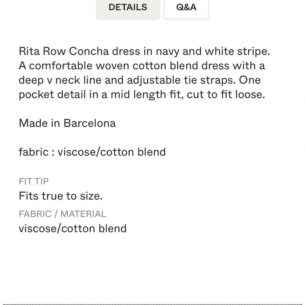 Rita Row Concha Navy/White Stripe Tie Straps V Neck Cotton Blend S - Picture 4 of 8